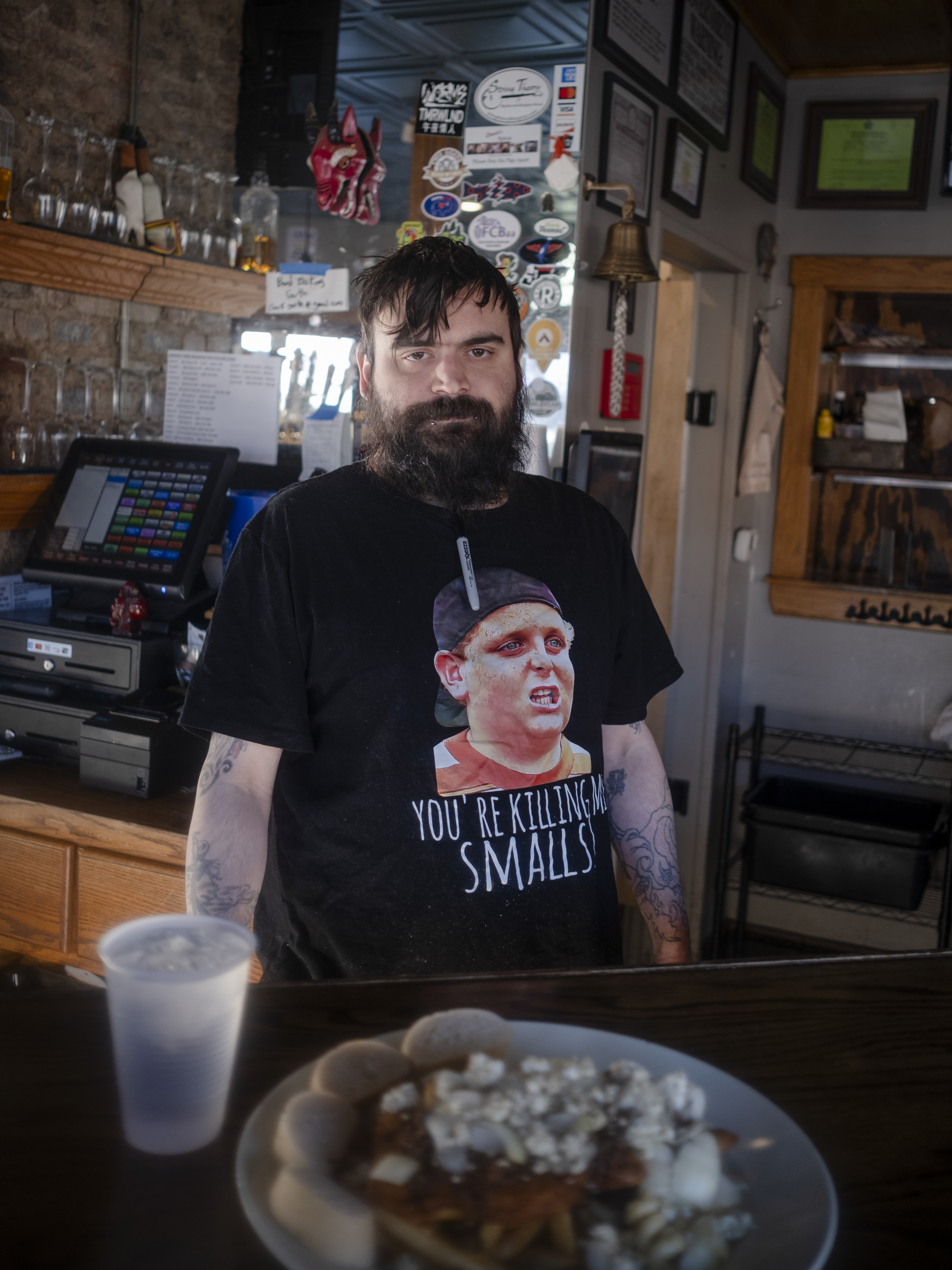 Goat Plate is presented by bearded man